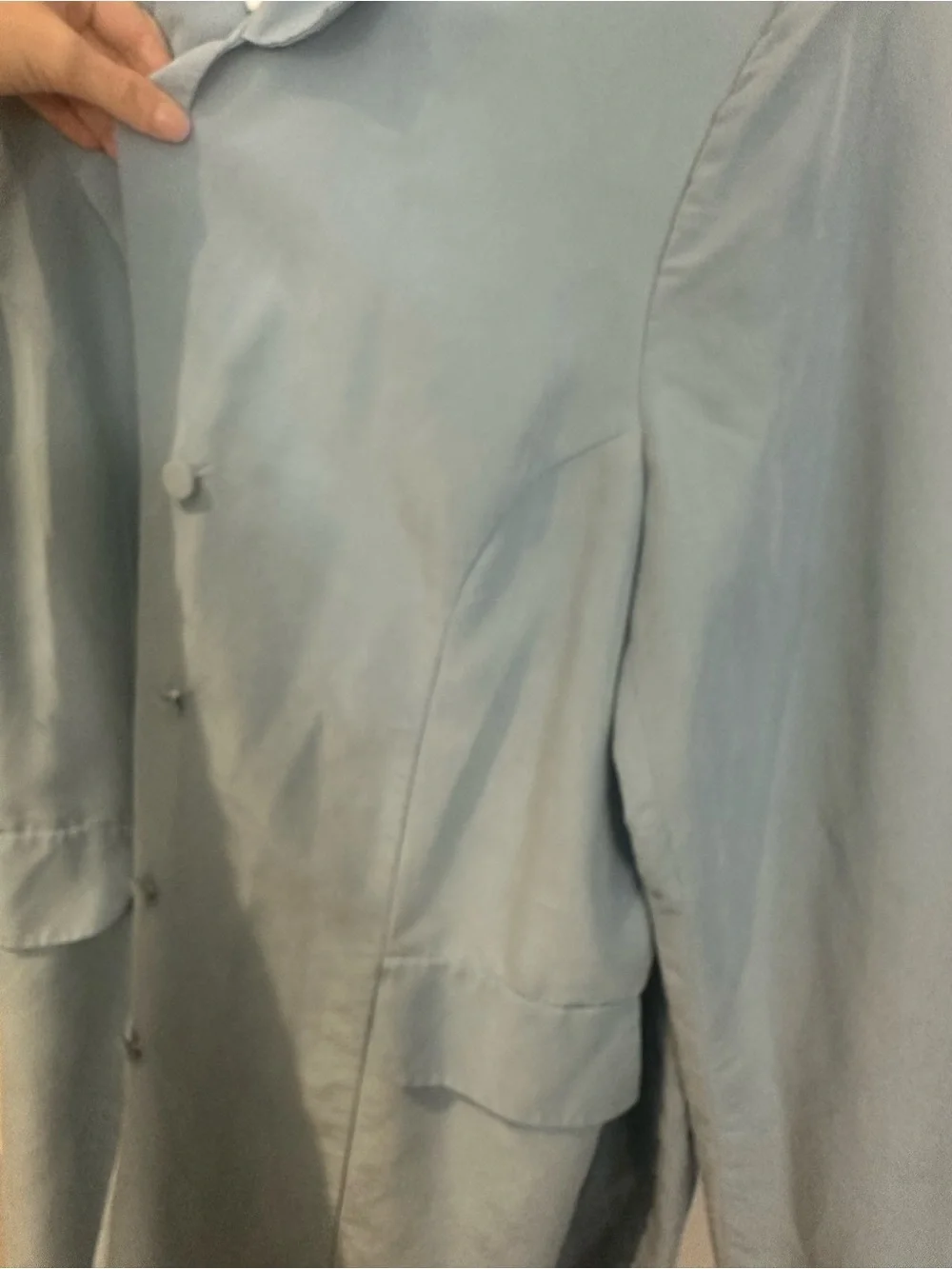 Vintage Light Blue Sleeveless Dress with Matching Blazer Jacket Suit Set Co-ord